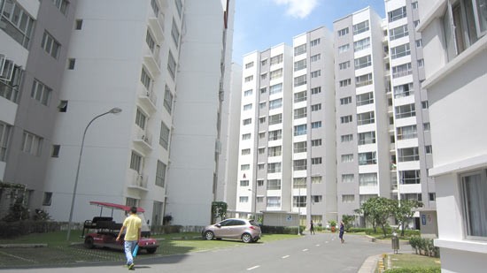 Apartment buildings for middle income people in Binh Tan, HCMC (Photo: SGGP)